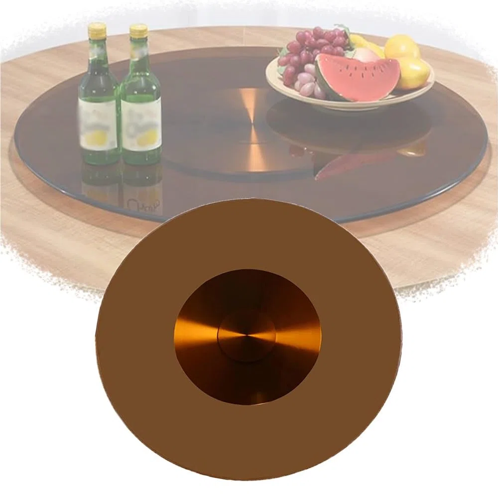 Lazy Susan Drehteller aus Glas, rund, 360° drehbares Serviertablett für Esstisch, leicht zugängliche Servierplatte für Küche und Tisch